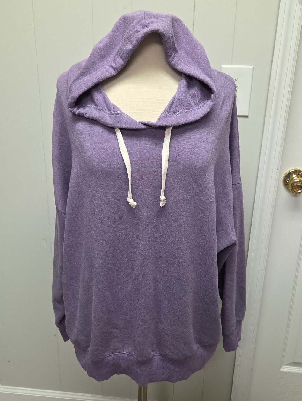 Unisex Buffalo David Bitton Purple Solid Hoodie Sweatshirt Womens Men XXL